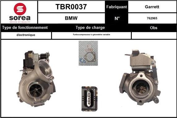 EAI TBR0037 - Турбина, компрессор autospares.lv