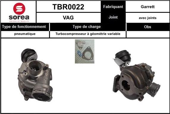 EAI TBR0022 - Турбина, компрессор autospares.lv