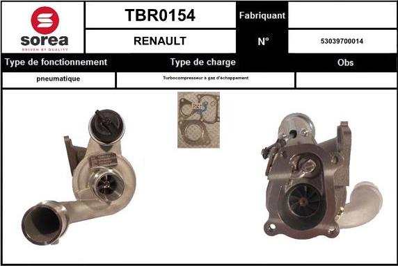 EAI TBR0154 - Турбина, компрессор autospares.lv