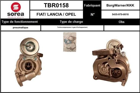 EAI TBR0158 - Турбина, компрессор autospares.lv