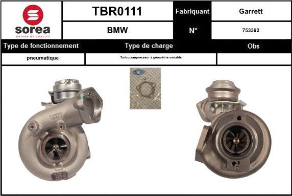 EAI TBR0111 - Турбина, компрессор autospares.lv