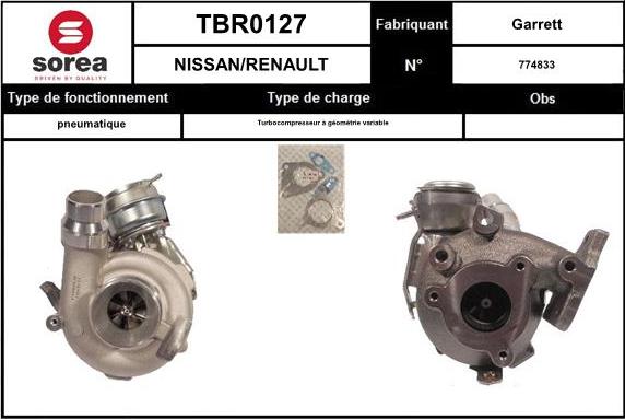 EAI TBR0127 - Турбина, компрессор autospares.lv