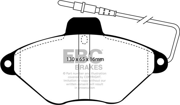 EBC Brakes DP943 - Тормозные колодки, дисковые, комплект autospares.lv