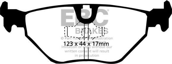 EBC Brakes DP9690 - Тормозные колодки, дисковые, комплект autospares.lv