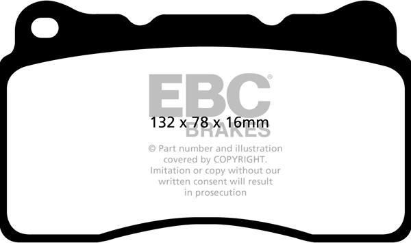 EBC Brakes DP92093 - Тормозные колодки, дисковые, комплект autospares.lv