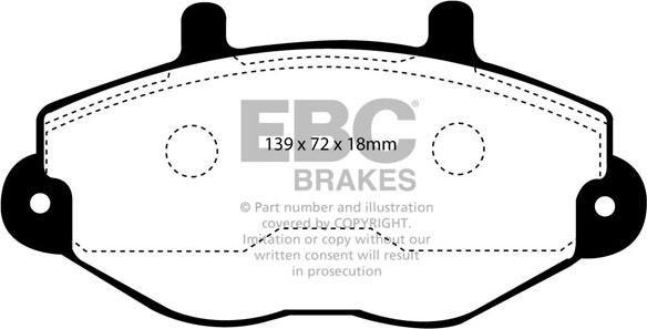 EBC Brakes DP920 - Тормозные колодки, дисковые, комплект autospares.lv