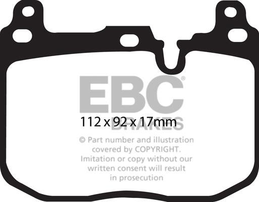 EBC Brakes DP92130 - Тормозные колодки, дисковые, комплект autospares.lv