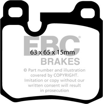 EBC Brakes DP4996R - Тормозные колодки, дисковые, комплект autospares.lv