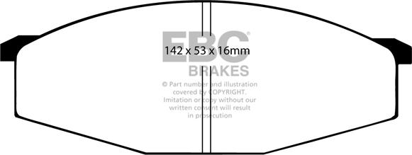 EBC Brakes DP445 - Тормозные колодки, дисковые, комплект autospares.lv