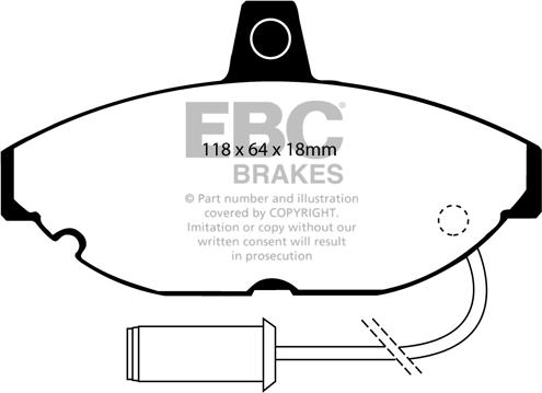 EBC Brakes DP4467R - Тормозные колодки, дисковые, комплект autospares.lv