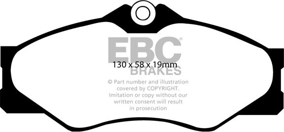 EBC Brakes DP4654R - Тормозные колодки, дисковые, комплект autospares.lv