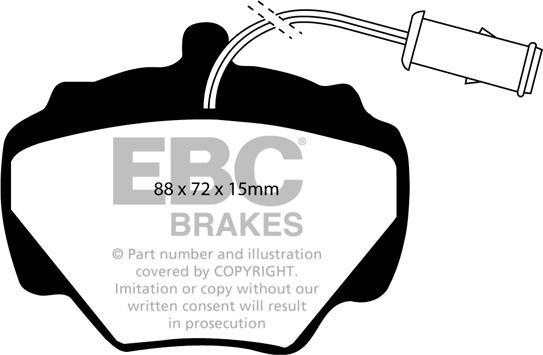 EBC Brakes DP4663R - Тормозные колодки, дисковые, комплект autospares.lv