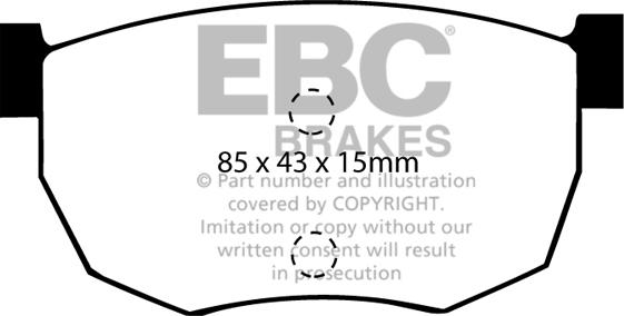 EBC Brakes DP468 - Тормозные колодки, дисковые, комплект autospares.lv