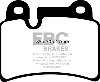 EBC Brakes DP41944R - Тормозные колодки, дисковые, комплект autospares.lv