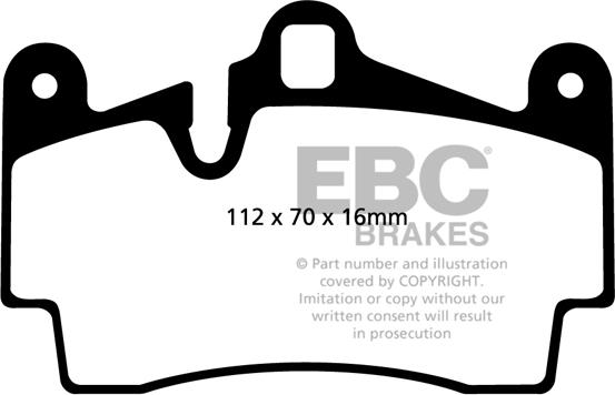 EBC Brakes DP41474R - Тормозные колодки, дисковые, комплект autospares.lv