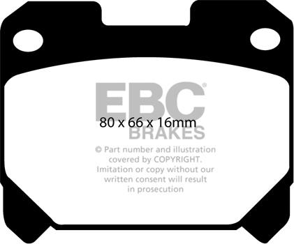 EBC Brakes DP41005R - Тормозные колодки, дисковые, комплект autospares.lv