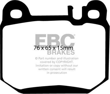 EBC Brakes DP41395R - Тормозные колодки, дисковые, комплект autospares.lv