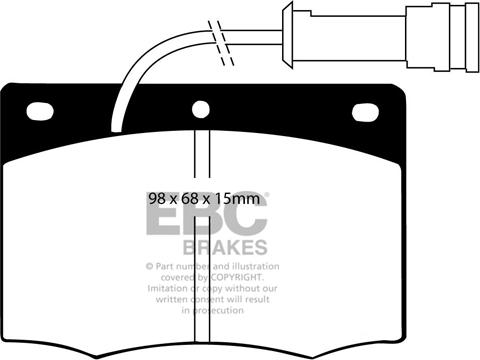 EBC Brakes DP437 - Тормозные колодки, дисковые, комплект autospares.lv