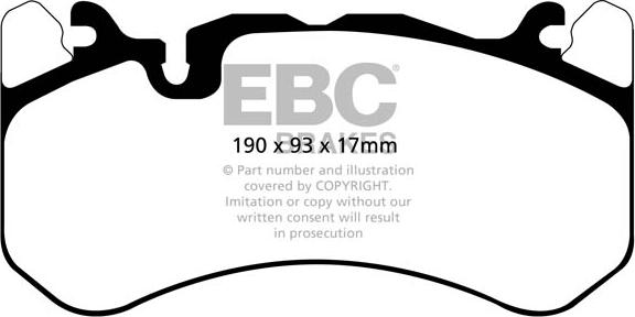 EBC Brakes DP42081R - Тормозные колодки, дисковые, комплект autospares.lv