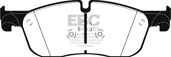 EBC Brakes DP42255R - Тормозные колодки, дисковые, комплект autospares.lv