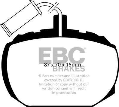 EBC Brakes DP474 - Тормозные колодки, дисковые, комплект autospares.lv