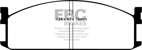 EBC Brakes DP535 - Тормозные колодки, дисковые, комплект autospares.lv