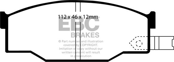 EBC Brakes DP531 - Тормозные колодки, дисковые, комплект autospares.lv