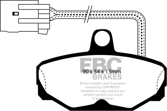 EBC Brakes DP571/2 - Тормозные колодки, дисковые, комплект autospares.lv