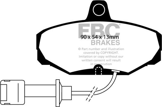 EBC Brakes DP571 - Тормозные колодки, дисковые, комплект autospares.lv