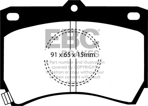 EBC Brakes DP655 - Тормозные колодки, дисковые, комплект autospares.lv