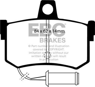 EBC Brakes DP662 - Тормозные колодки, дисковые, комплект autospares.lv