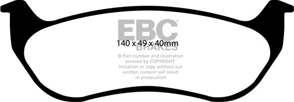 EBC Brakes DP61673 - Тормозные колодки, дисковые, комплект autospares.lv