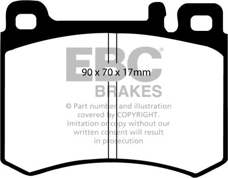 EBC Brakes DP681 - Тормозные колодки, дисковые, комплект autospares.lv