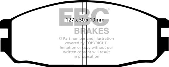 EBC Brakes DP688 - Тормозные колодки, дисковые, комплект autospares.lv