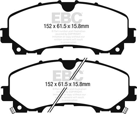 EBC Brakes DP63036 - Тормозные колодки, дисковые, комплект autospares.lv