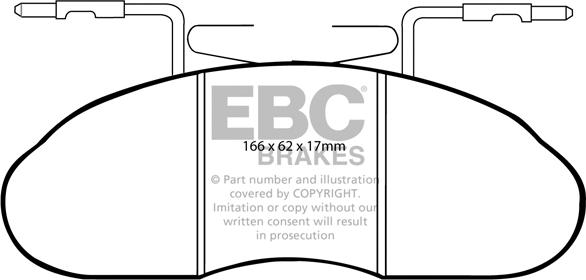 EBC Brakes DP633/2 - Тормозные колодки, дисковые, комплект autospares.lv