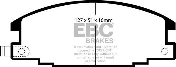 EBC Brakes DP6746 - Тормозные колодки, дисковые, комплект autospares.lv