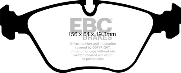 EBC Brakes DP41994R - Тормозные колодки, дисковые, комплект autospares.lv