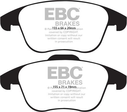 EBC Brakes DP1997 - Тормозные колодки, дисковые, комплект autospares.lv