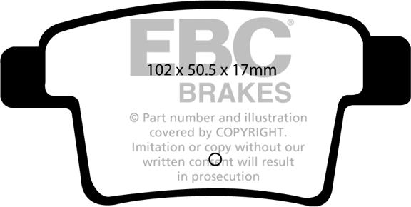 EBC Brakes DP1967 - Тормозные колодки, дисковые, комплект autospares.lv