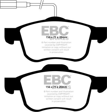 EBC Brakes DP1904 - Тормозные колодки, дисковые, комплект autospares.lv