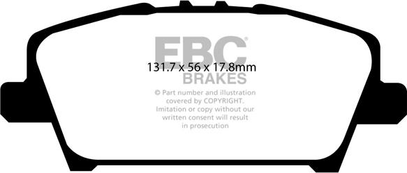 EBC Brakes DP1901 - Тормозные колодки, дисковые, комплект autospares.lv