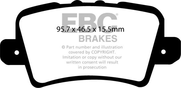 EBC Brakes DP1902 - Тормозные колодки, дисковые, комплект autospares.lv