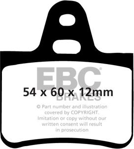 EBC Brakes DP191 - Тормозные колодки, дисковые, комплект autospares.lv