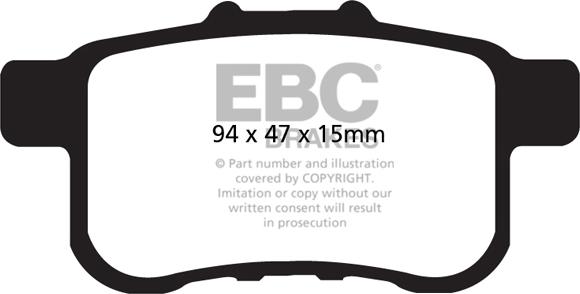 EBC Brakes DP21987 - Тормозные колодки, дисковые, комплект autospares.lv