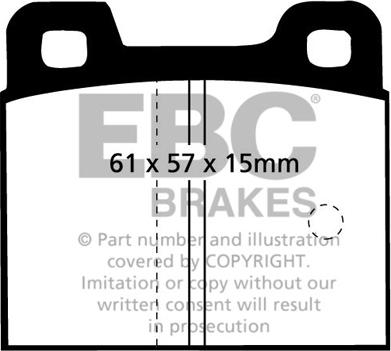 EBC Brakes DP193 - Тормозные колодки, дисковые, комплект autospares.lv