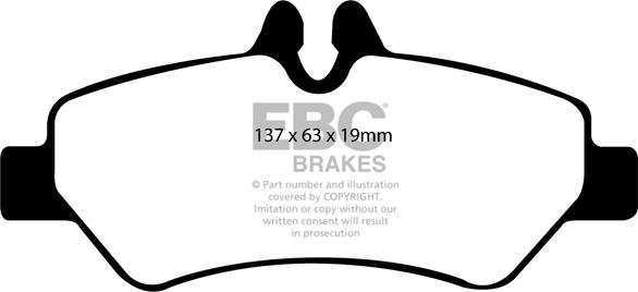 EBC Brakes DP1927 - Тормозные колодки, дисковые, комплект autospares.lv