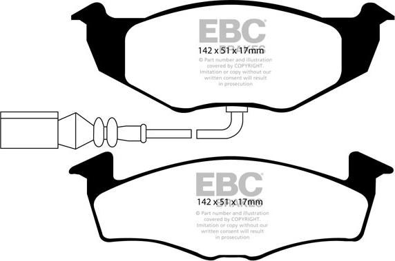 EBC Brakes DP21498 - Тормозные колодки, дисковые, комплект autospares.lv