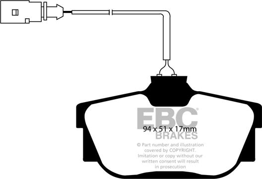 EBC Brakes DP1445 - Тормозные колодки, дисковые, комплект autospares.lv