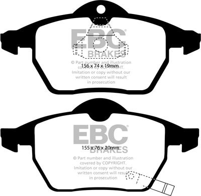 EBC Brakes DP31443C - Тормозные колодки, дисковые, комплект autospares.lv
